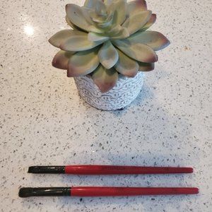 Set 2 Smashbox Brushes 28 Eye Liner Brush 32 Eyeshadow Makeup Cosmetic Red Black